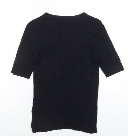 Womens UK Size 10 Marks and Spencer Black Basic T-Shirt