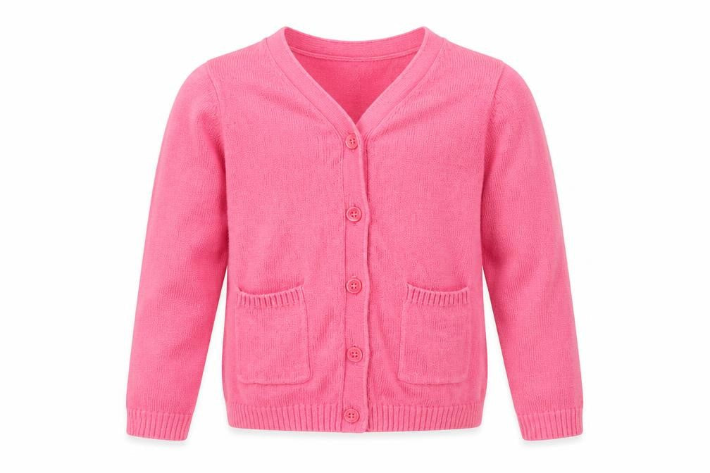 GAP Pink Knit Cardigan 12-18 Months Unisex Baby Long Sleeve Jumper