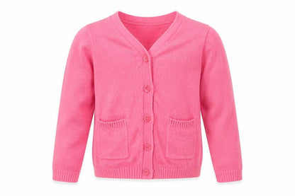 GAP Pink Knit Cardigan 12-18 Months Unisex Baby Long Sleeve Jumper