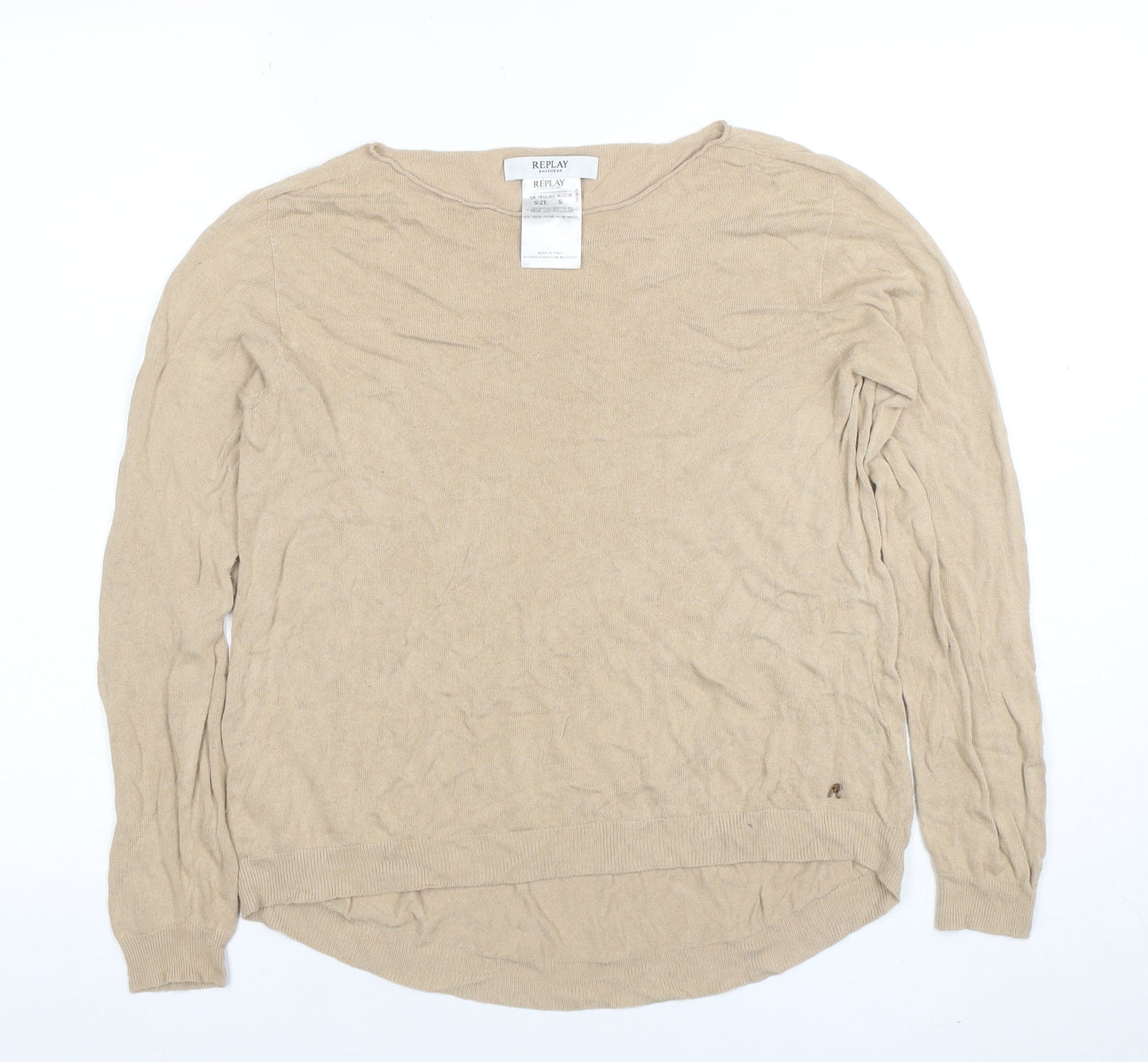 Womens UK Size S Replay Beige Pullover Jumper