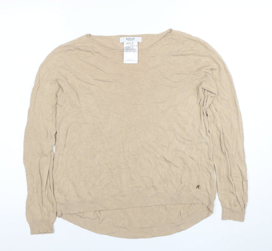 Womens UK Size S Replay Beige Pullover Jumper
