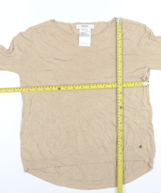 Womens UK Size S Replay Beige Pullover Jumper