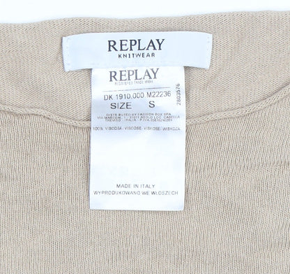 Womens UK Size S Replay Beige Pullover Jumper