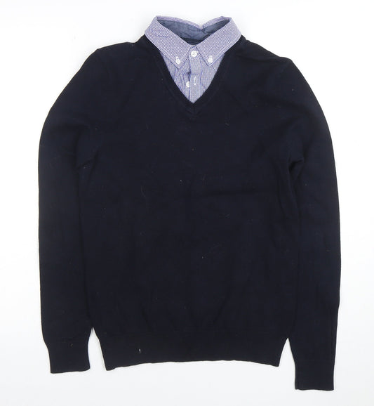 Mens UK Size XS NEXT Blue Pullover Jumper