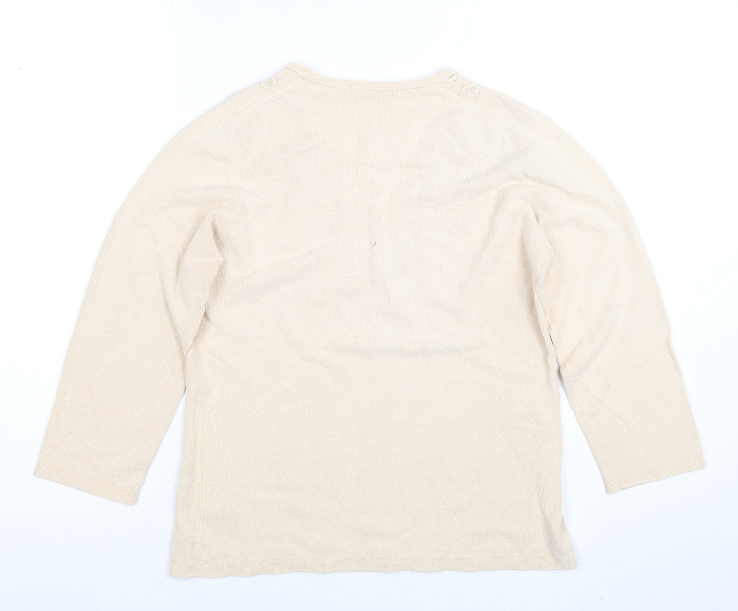 Womens UK Size 12 Marks and Spencer Beige Basic Blouse