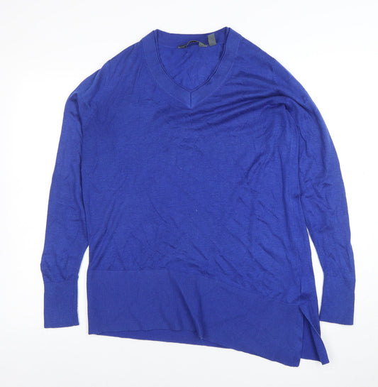 Womens UK Size S Lands’ End Blue Pullover Jumper