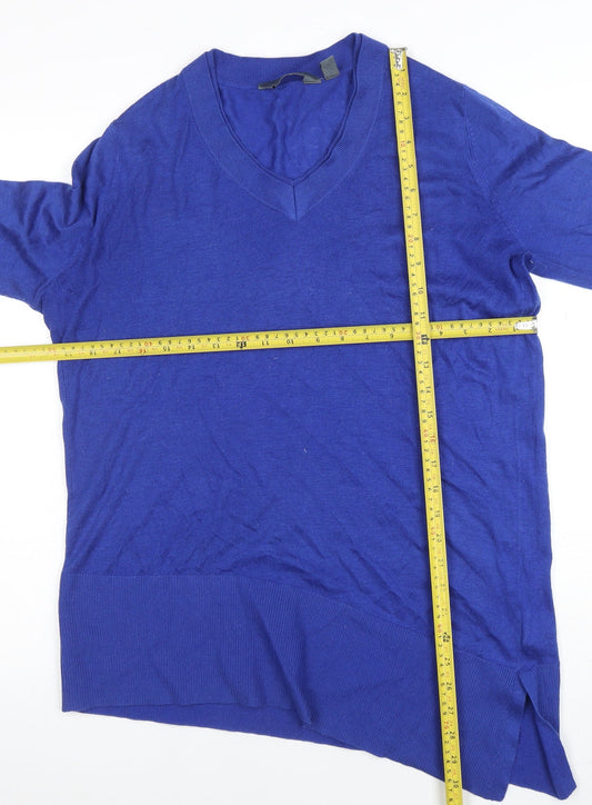 Womens UK Size S Lands’ End Blue Pullover Jumper