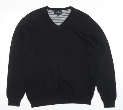 Mens UK Size M Blue Harbour Black Pullover Jumper