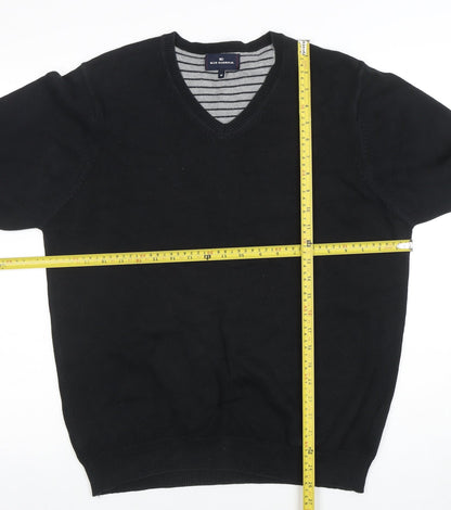 Mens UK Size M Blue Harbour Black Pullover Jumper