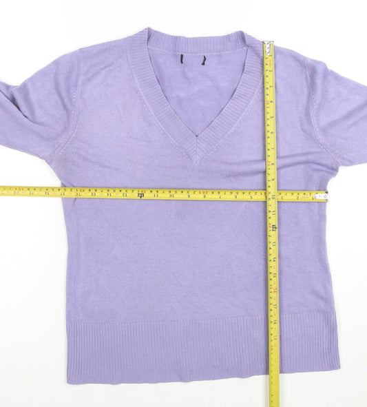 Womens UK Size 12 F&F Purple Pullover Jumper