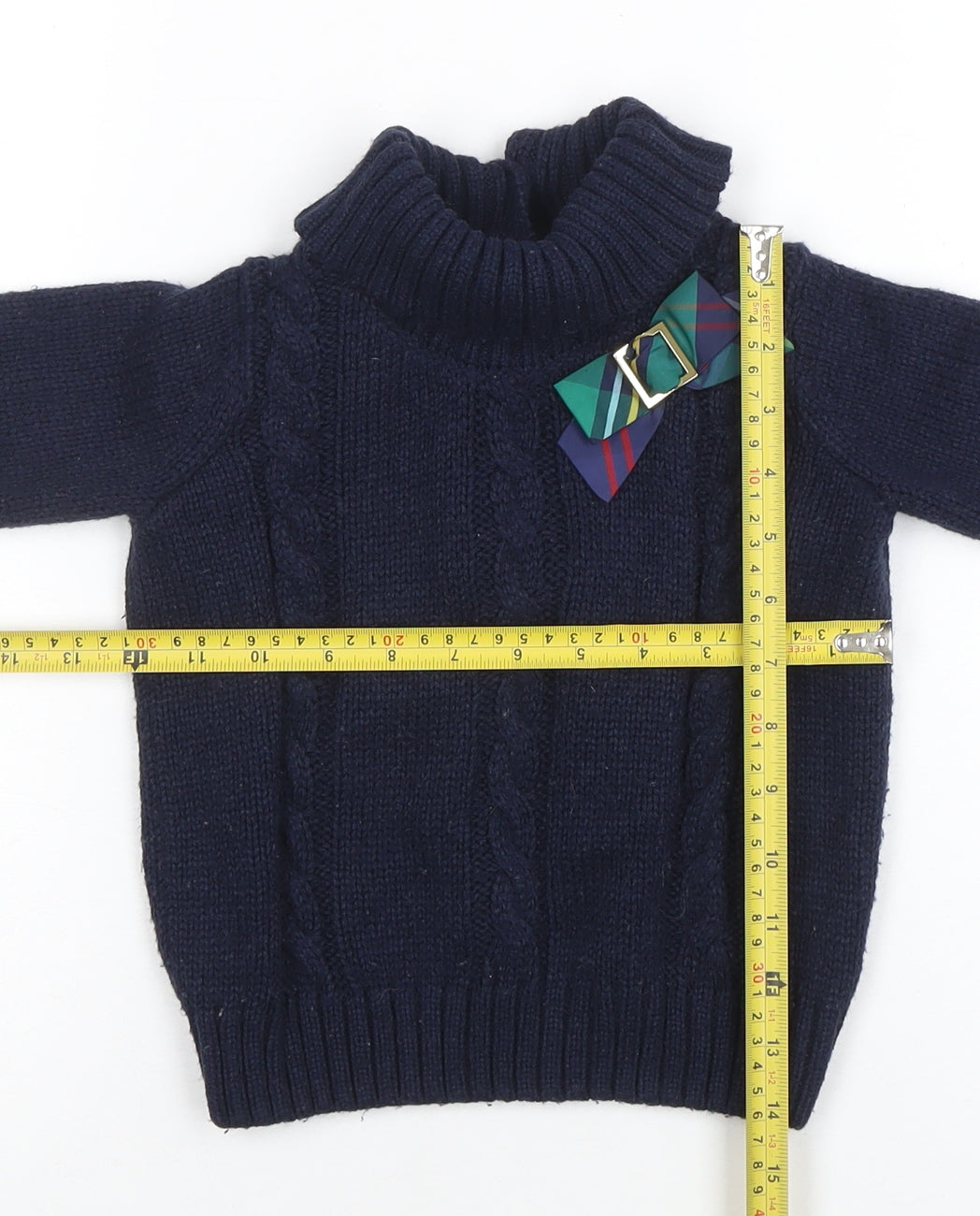 Girls UK Size 4 Years Janie and Jack Blue Henley Jumper