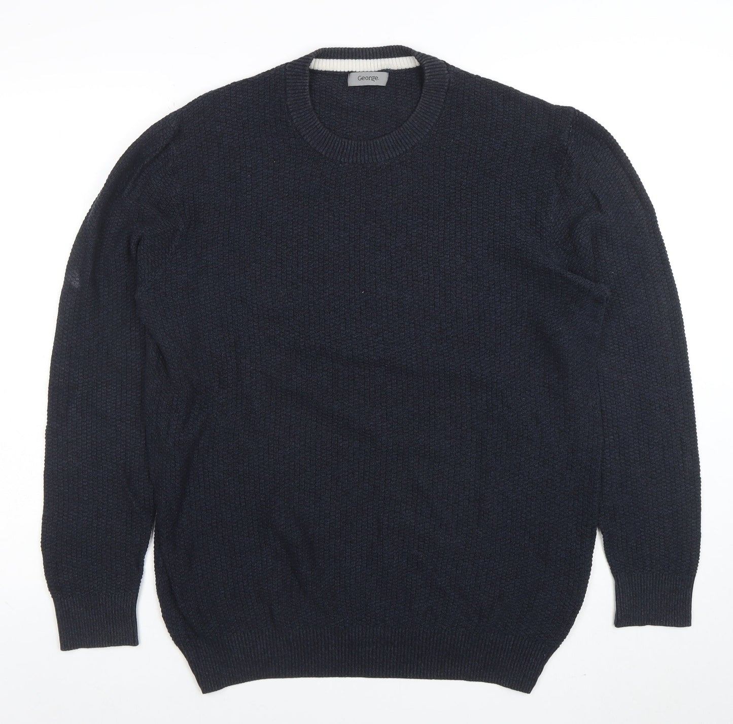 Mens UK Size L George Blue Pullover Jumper