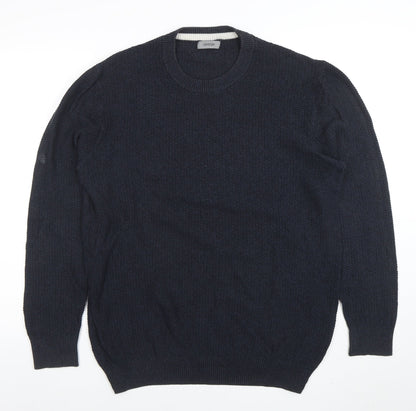 Mens UK Size L George Blue Pullover Jumper