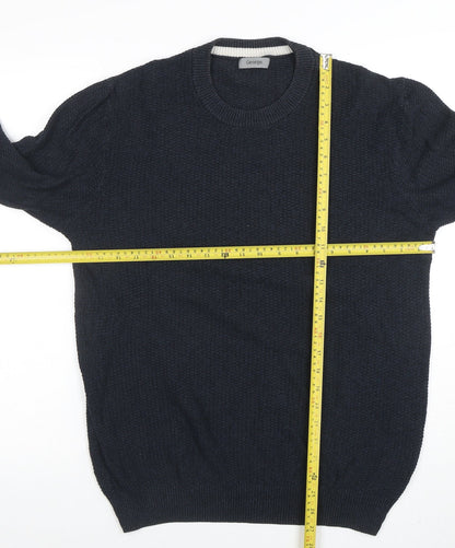 Mens UK Size L George Blue Pullover Jumper
