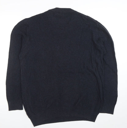 Mens UK Size L George Blue Pullover Jumper