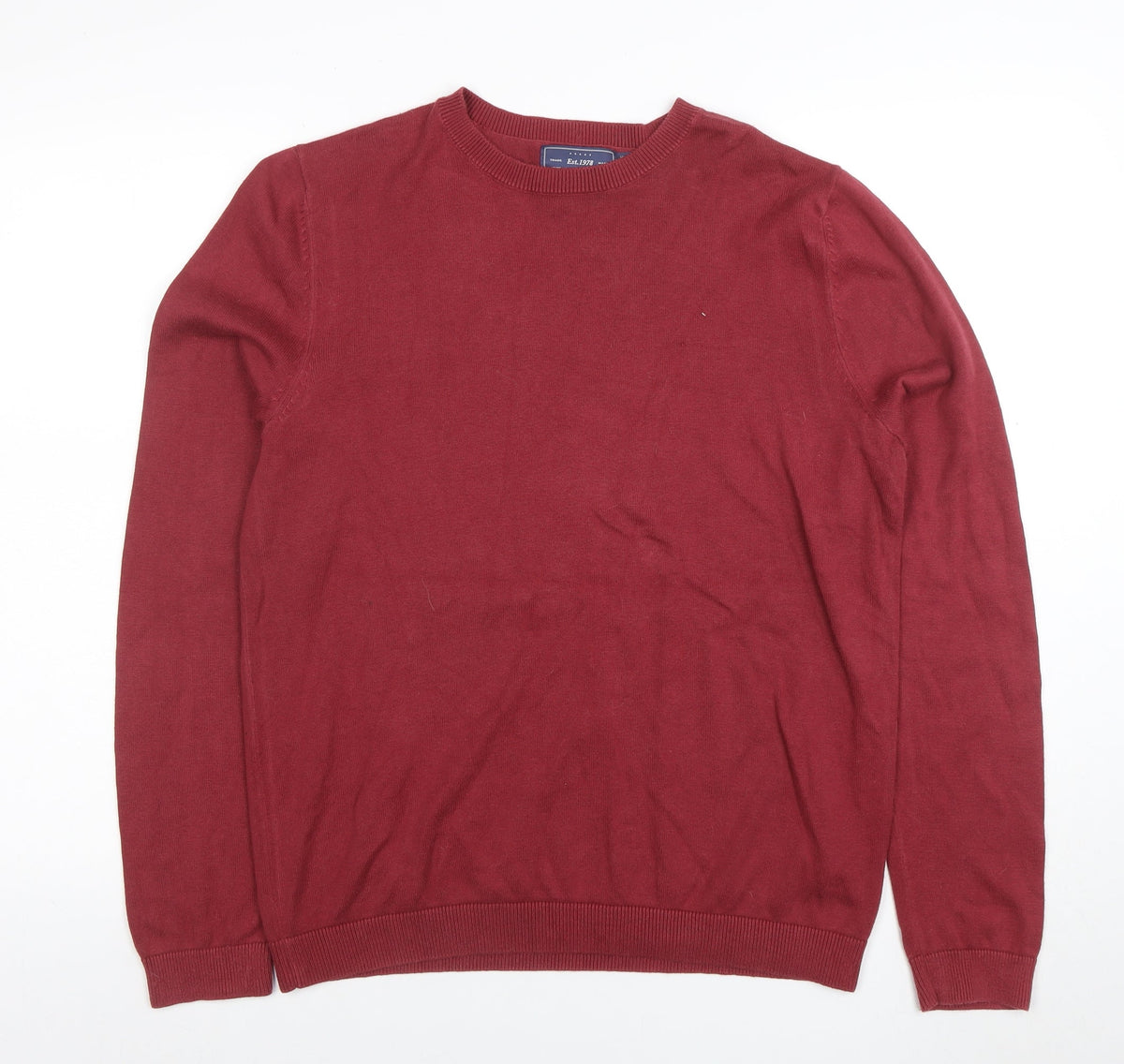 Mens UK Size M Topman Red Pullover Jumper