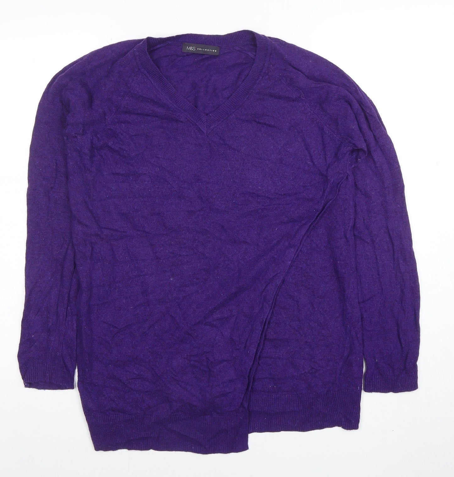 Womens UK Size 12 Marks and Spencer Purple Pullover Jumper