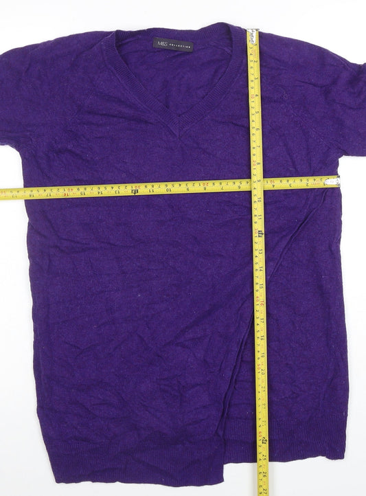 Womens UK Size 12 Marks and Spencer Purple Pullover Jumper