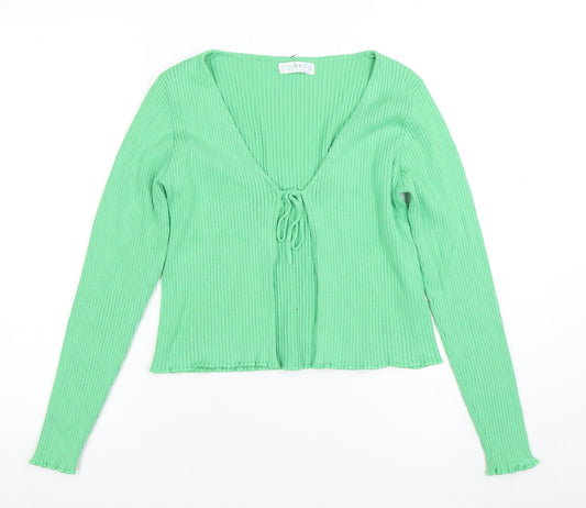 Womens UK Size M Primark Green Cardigan Jumper
