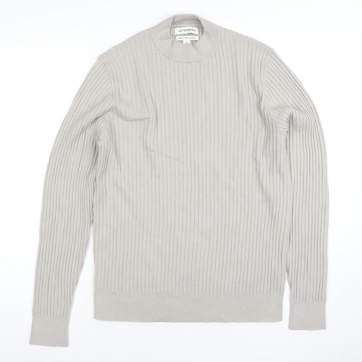 Mens UK Size M Marks and Spencer Beige Pullover Jumper