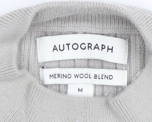Mens UK Size M Marks and Spencer Beige Pullover Jumper