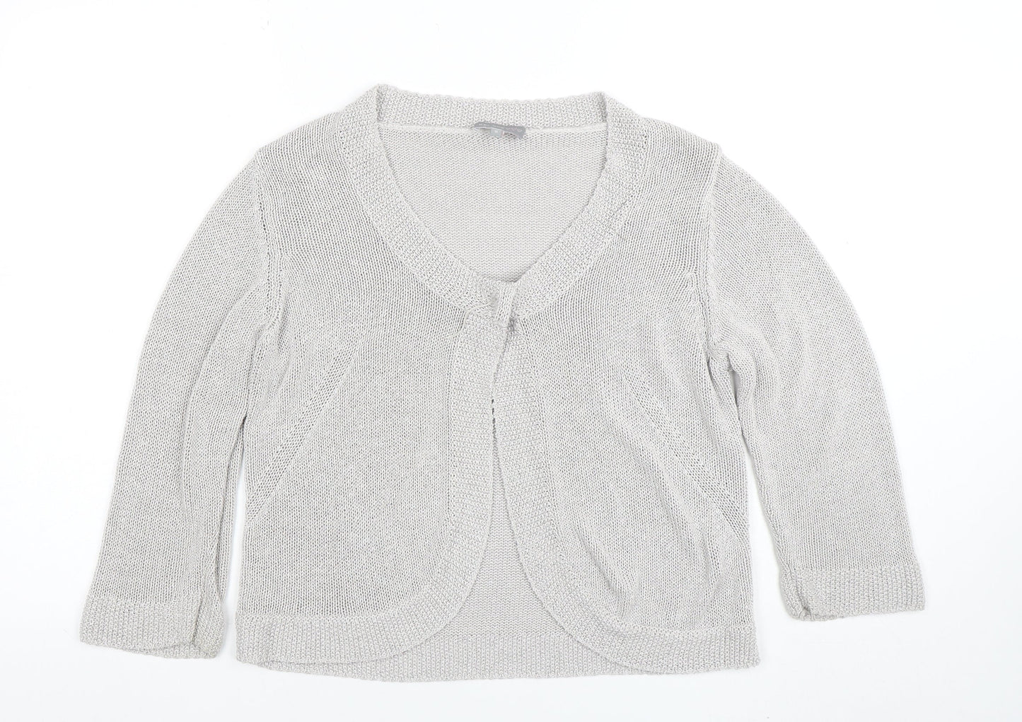 Womens UK Size 16 Per Una Silver Cardigan Jumper