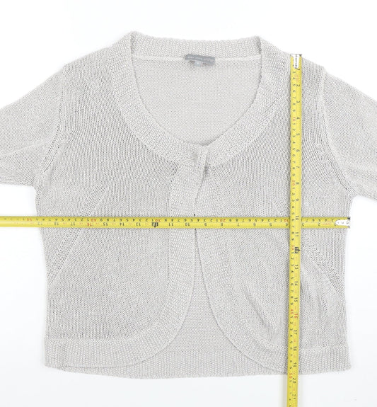 Womens UK Size 16 Per Una Silver Cardigan Jumper