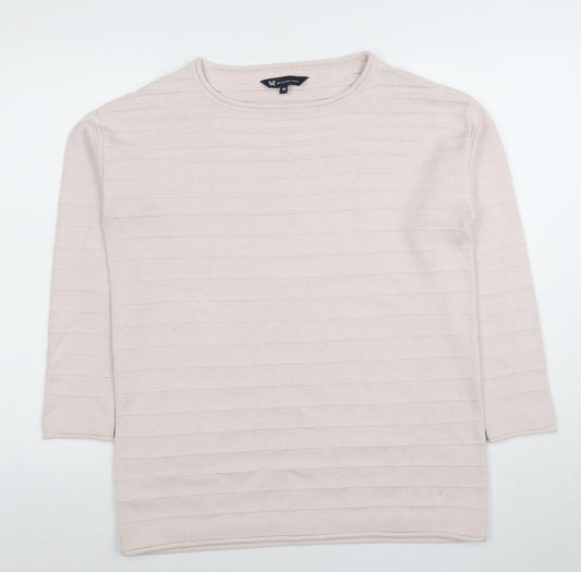 Womens UK Size 14 Crew Clothing Company Beige Pullover Jumper