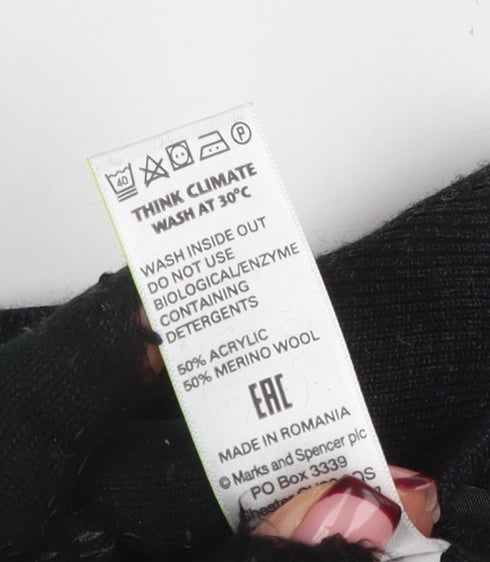 Mens UK Size L Marks and Spencer Black Full Zip Jumper