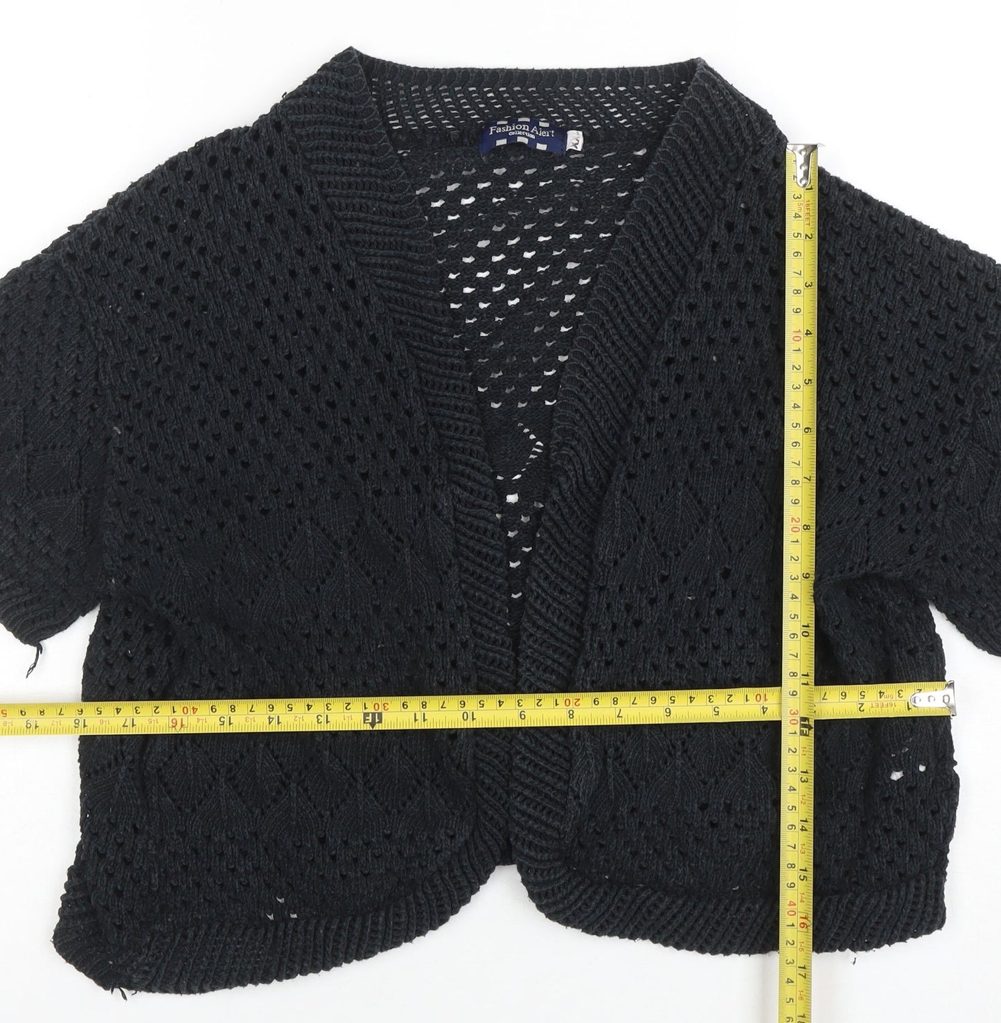 Womens UK Size M Fashion Alert Black Cardigan Jumper