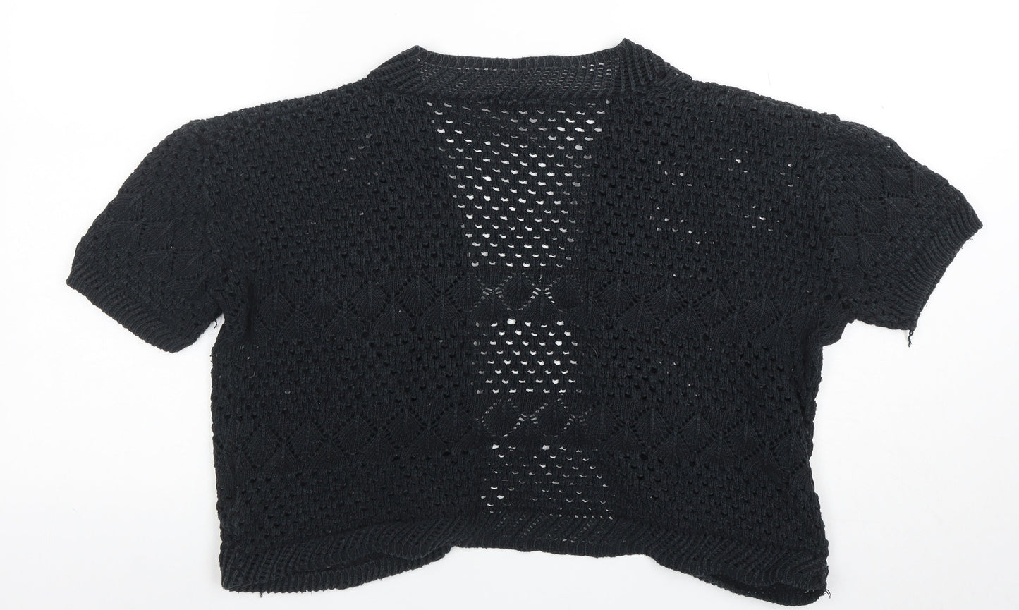 Womens UK Size M Fashion Alert Black Cardigan Jumper