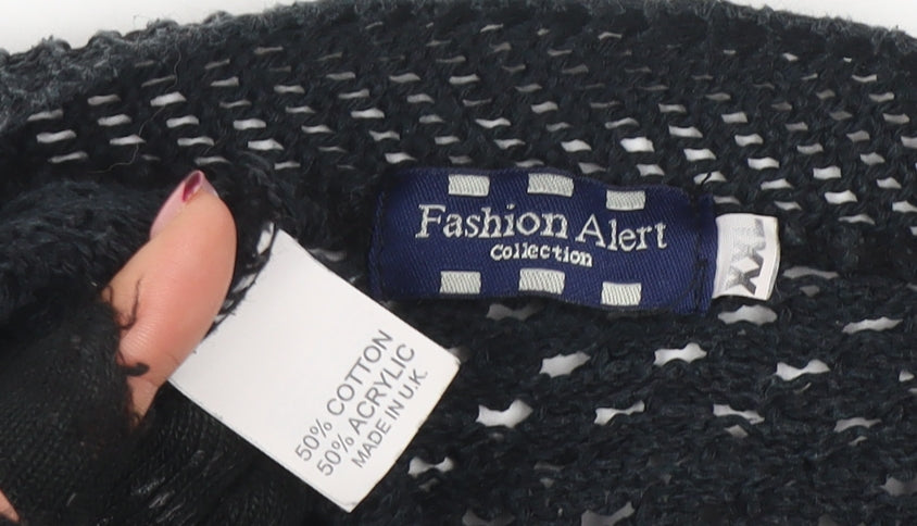 Womens UK Size M Fashion Alert Black Cardigan Jumper