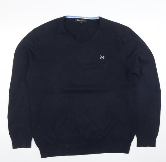 Mens UK Size L Crew Clothing Company Blue Pullover Jumper