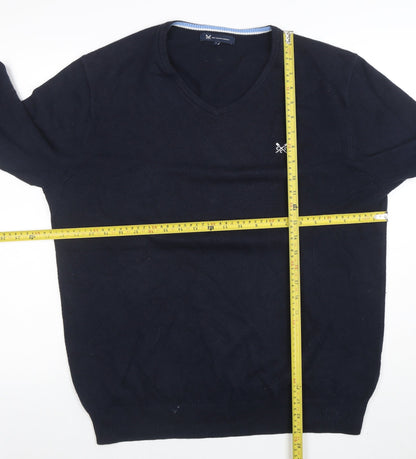 Mens UK Size L Crew Clothing Company Blue Pullover Jumper