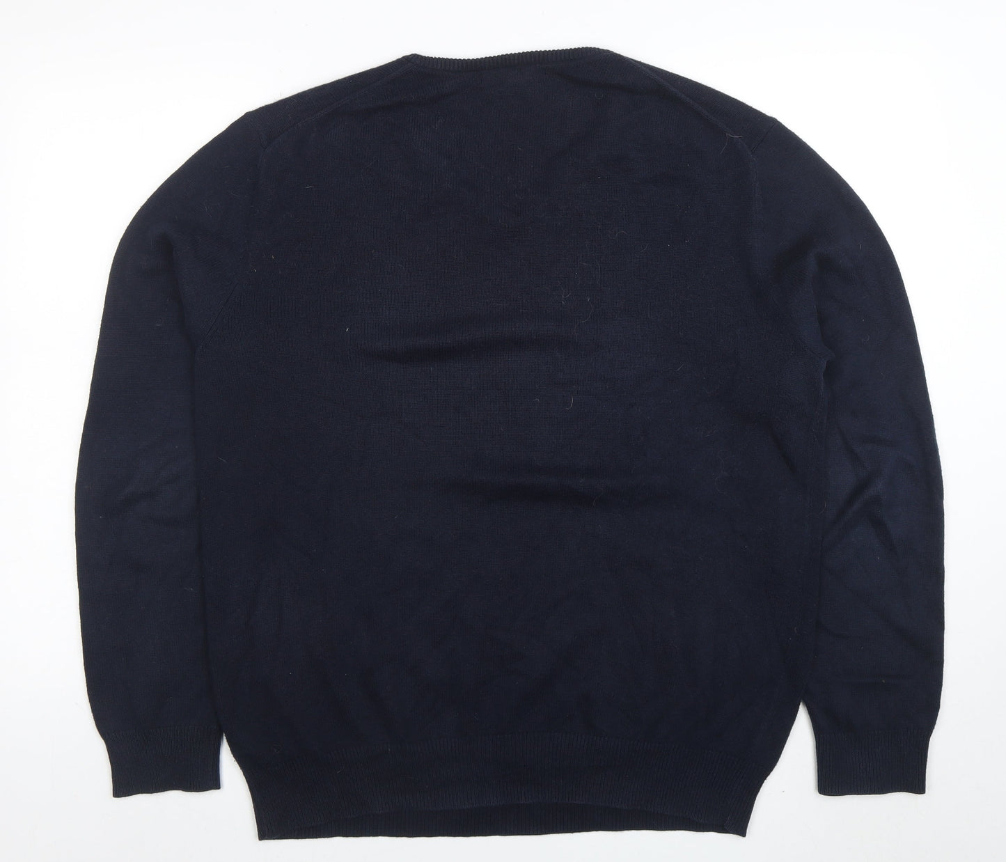 Mens UK Size L Crew Clothing Company Blue Pullover Jumper