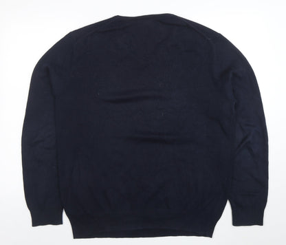 Mens UK Size L Crew Clothing Company Blue Pullover Jumper