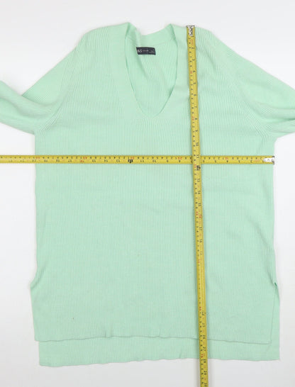 Womens UK Size 12 Marks and Spencer Green Pullover Jumper