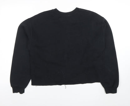 Womens UK Size S River Island Black Pullover Sweatshirt