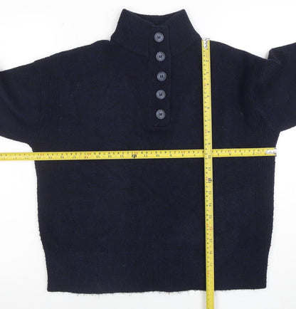 Womens UK Size S New Look Navy Henley Jumper