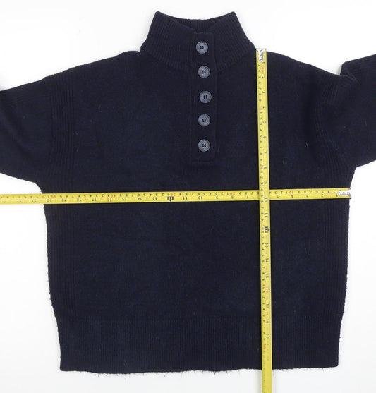 Womens UK Size S New Look Navy Henley Jumper