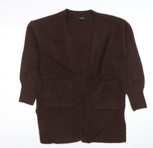 Womens UK Size S George Brown Cardigan Jumper