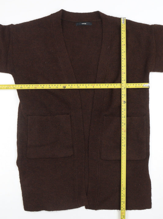 Womens UK Size S George Brown Cardigan Jumper