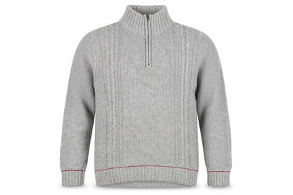 Mens UK Size L Woolrich Grey Half Zip Jumper