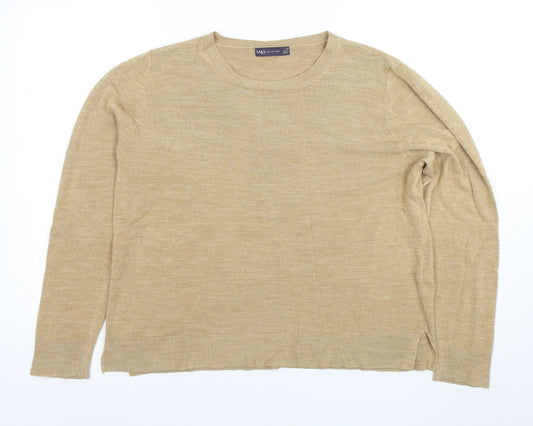 Womens UK Size 18 Marks and Spencer Beige Pullover Jumper
