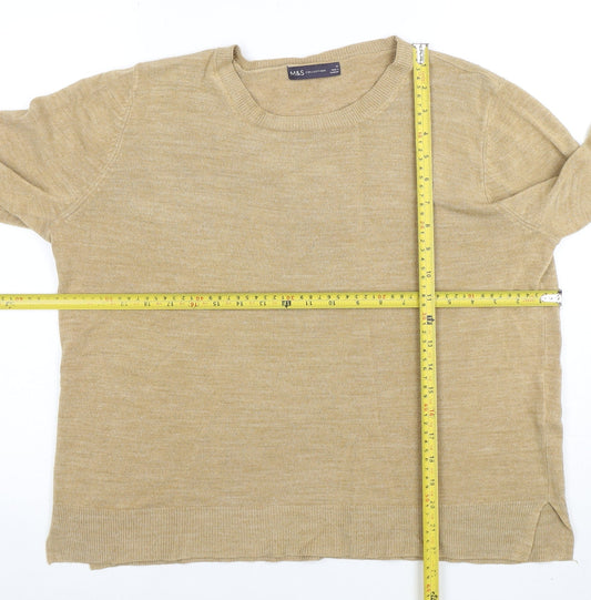 Womens UK Size 18 Marks and Spencer Beige Pullover Jumper