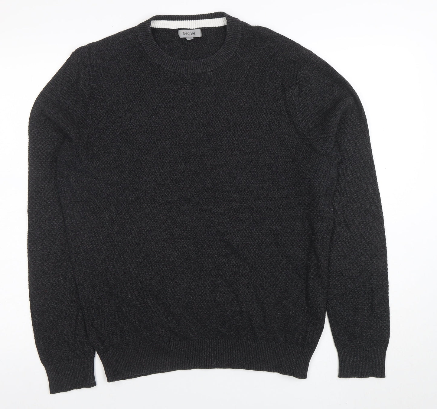 Mens UK Size L George Black Pullover Jumper