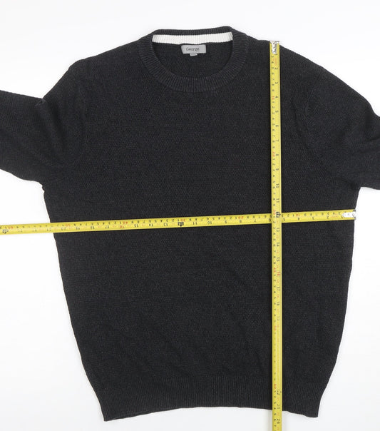 Mens UK Size L George Black Pullover Jumper