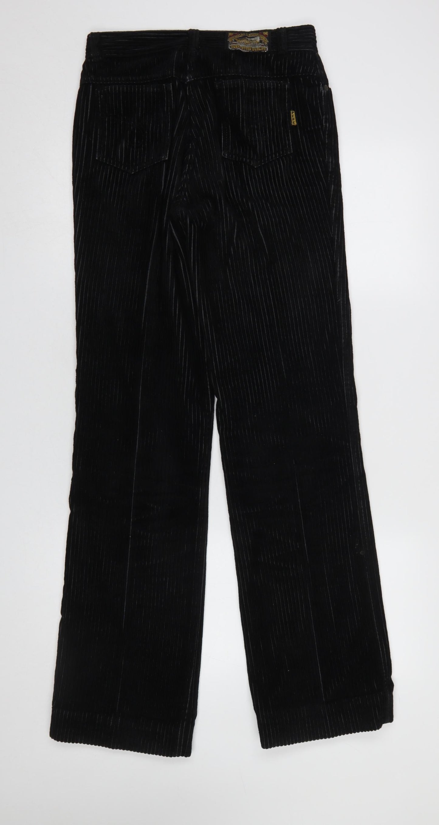 Womens UK Size 30 Pepe Jeans Regular Fit Casual Workwear Black Trousers
