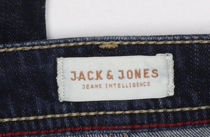 Mens UK Size M JACK & JONES Regular Fit Straight Blue Jeans