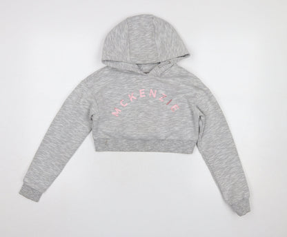 Girls UK Size 10-12 Years McKenzie Grey Pullover Hoodie